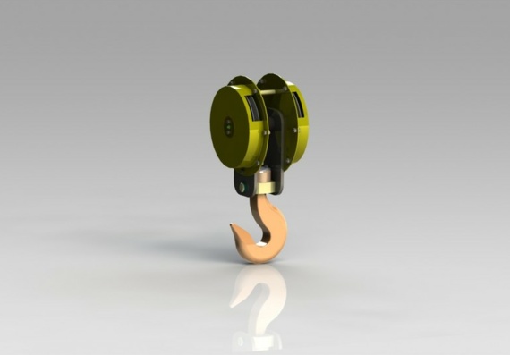 Крюк подъемного крана - 3D модель