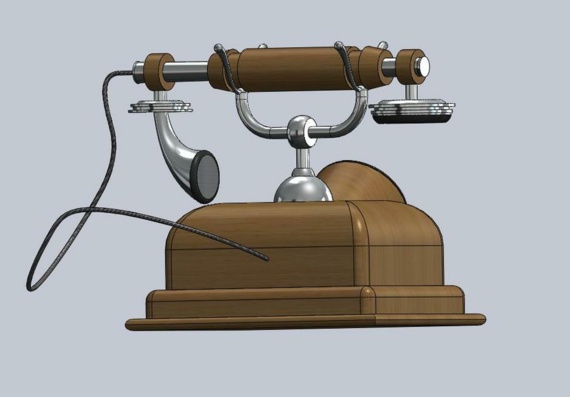 Старый телефон - 3D модель