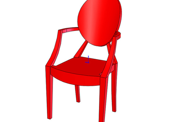 Пластиковый стул - 3D модель