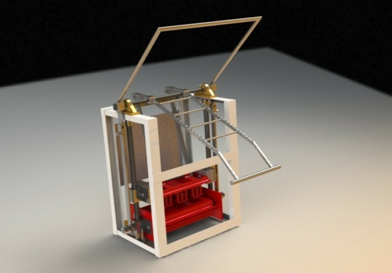 Машина для ручного изготовления кирпичей - 3D модель