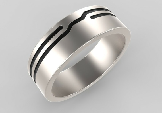 Титановое кольцо - 3D модель