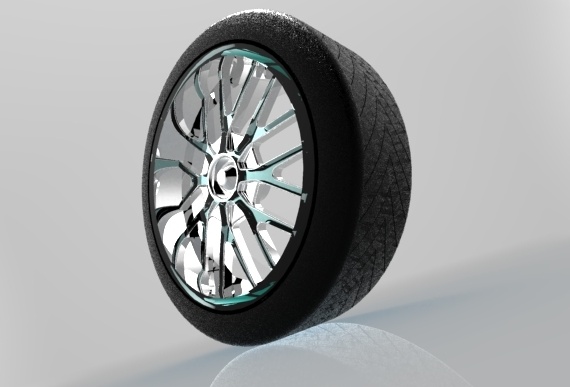 Sports car wheel - 3D model