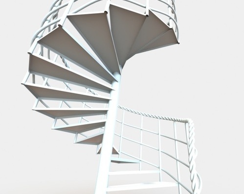 Винтовая лестница - 3D модель