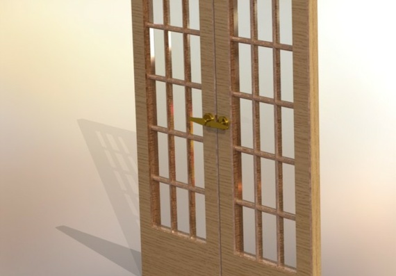 Двойные двери - 3D модель