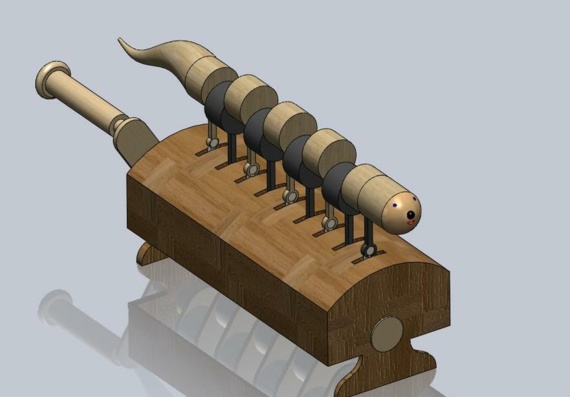 Wooden Mechanism - 3D Model