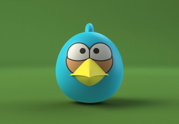 Angry Birds - голубые - 3D модель