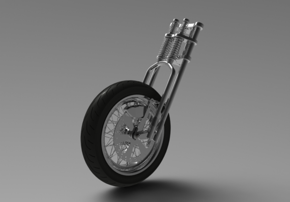 3D motorcycle front wheel model