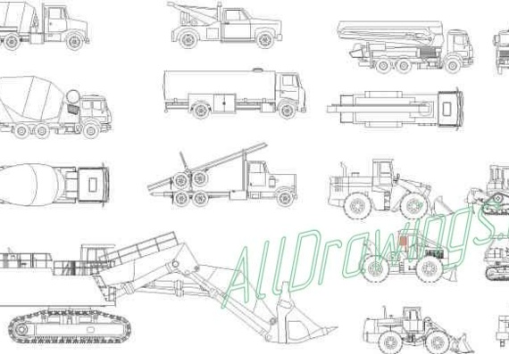 Construction equipment drawings