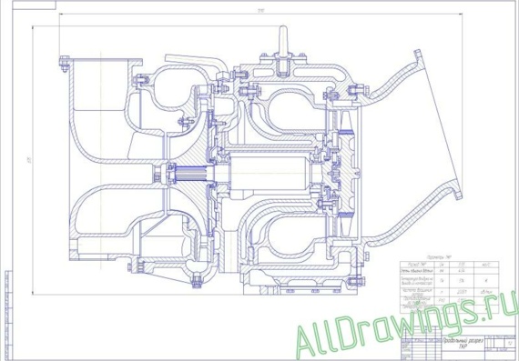Turbocharger for engine pressurization 16ChN26-26