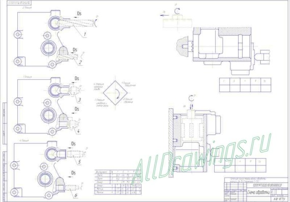 Mechanical diagram of the tractor body T-130