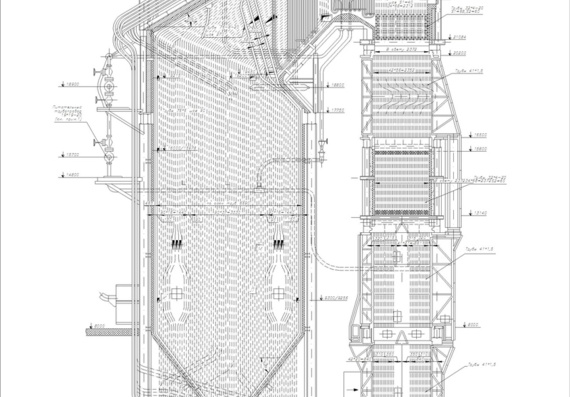 General view drawings with calculations of PK-19 boiler