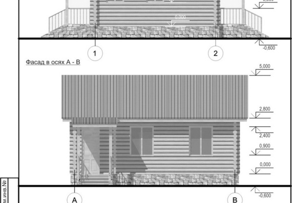 Небольшой деревянный дом для дачи или сада