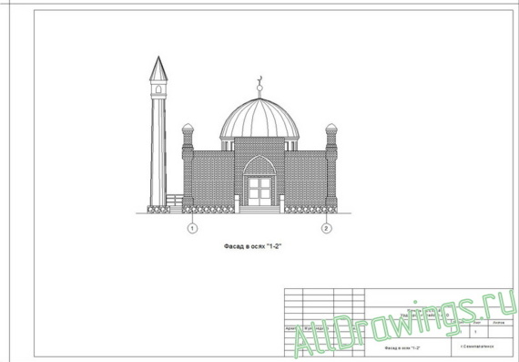 Sketch design of the mosque