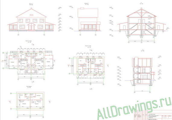 Design of a two-storey building with plans and nodes