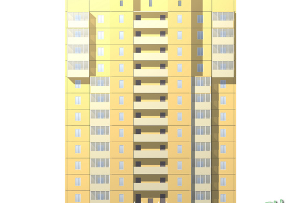 General view drawings of a 12-storey residential building