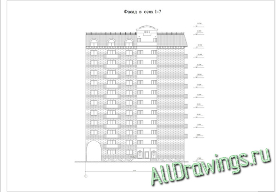 General view drawings of a multi-storey building