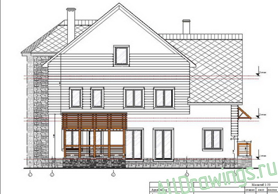 Architectural design of the cottage