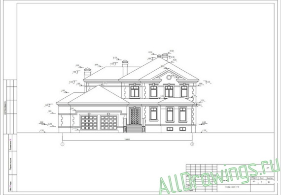 Individual country residential building - 414 square meters. m