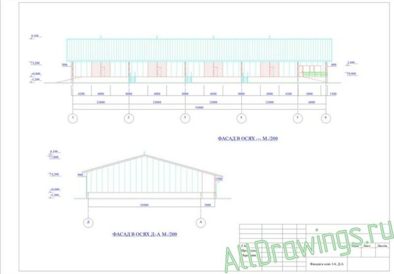 Elevations and warehouse plans