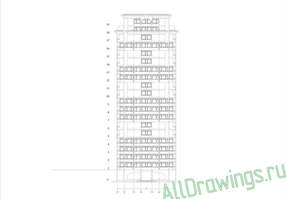 Residential building - tower (20 floors)