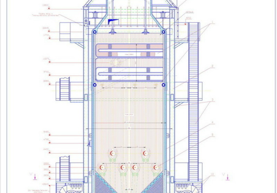 PTVM-50 boiler general view drawing