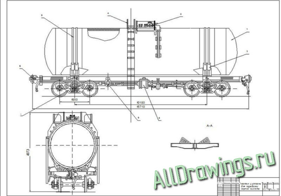 Drawing of the tank for the carriage of sulfuric acid