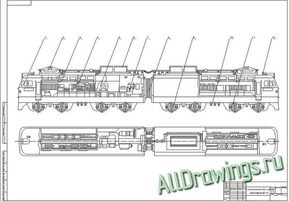 Electrical locomotive equipment drawings