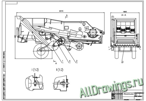Drawings of combine units
