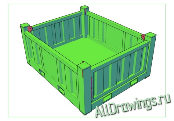 3D model of offshore cargo container