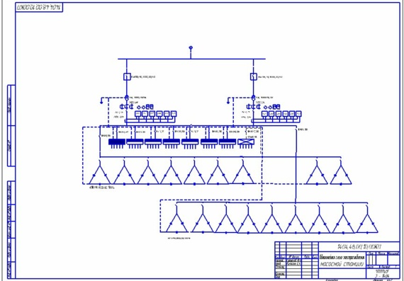 Принципиальная однолинейная схема электроснабжения насосной станции