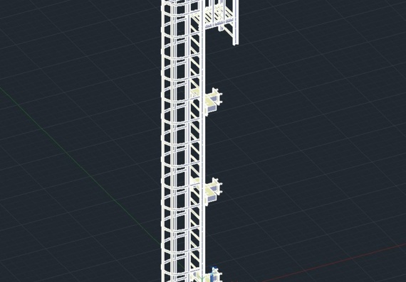 Винтовая лестница в 3D