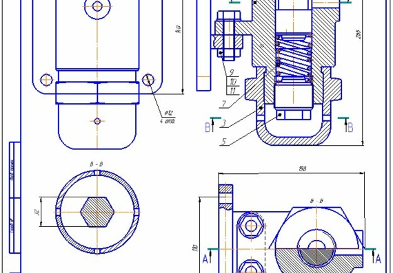 Safety valve assembly drawing