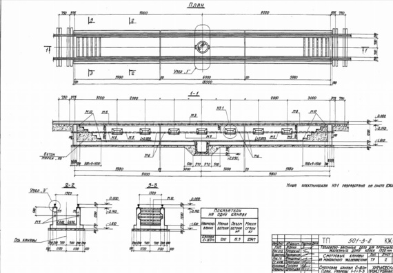 Typical design 501-3-8 inspection ditch for diesel locomotive-car depots