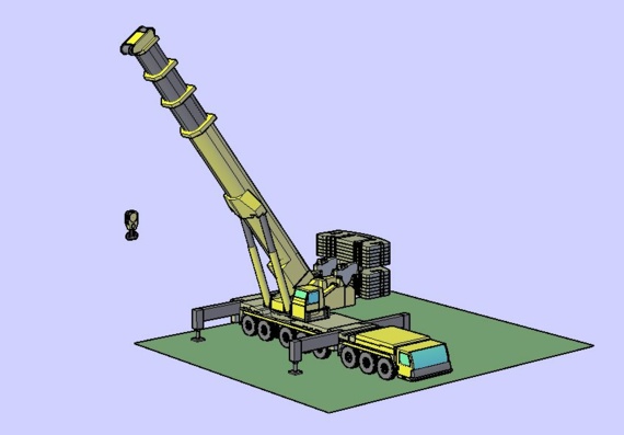 Crane LIBHERR 500t in 3D