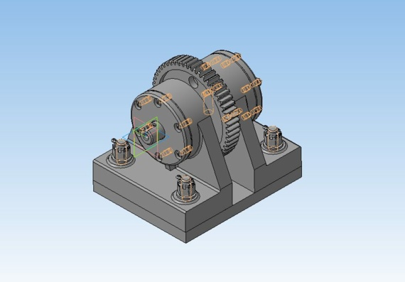 3-D модель сборки редуктора
