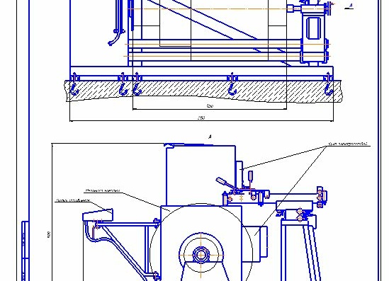 Drawing of winding machine for traction motor anchors