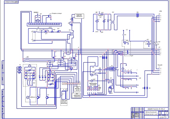 Electrical schematic diagram of crankshaft speed controller