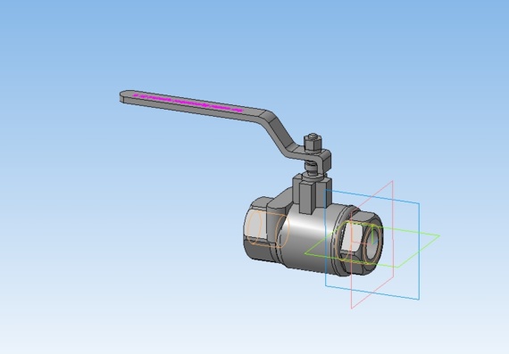 Ball valve design with coupling and manual control
