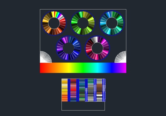 Coloristics. By RAL color and catalog according to AutoCAD