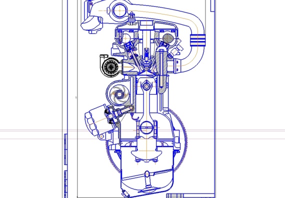 Internal combustion engine (4) of cylinder