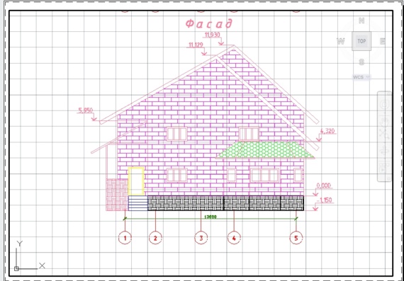 Design of 2-storey cottage for 10 rooms