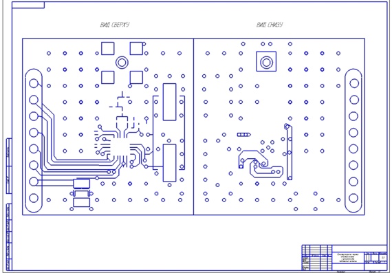PCB design drawing with antenna connector