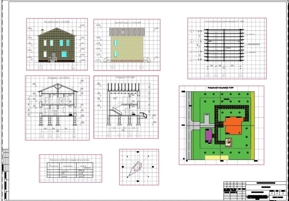 Coursework on the architecture of a two-story residential building