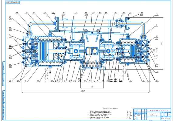 Piston Compressor Drawing