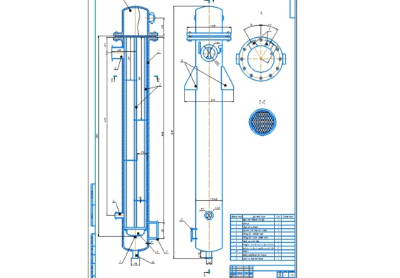 Vertical steam-water heater
