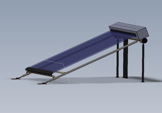 Solar power plant for water heating