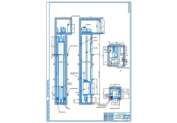 Elevator shaft with machine room 