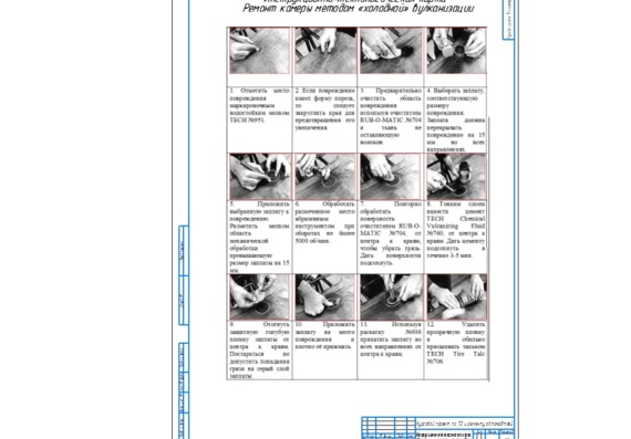 Instruction sheet for repair of wheels of VAZ vehicles