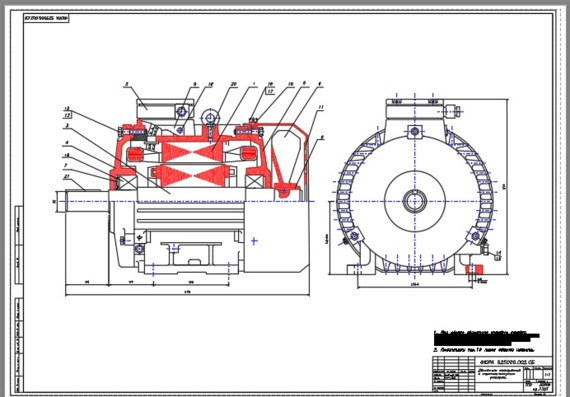 Drawing of engine ac with rotor