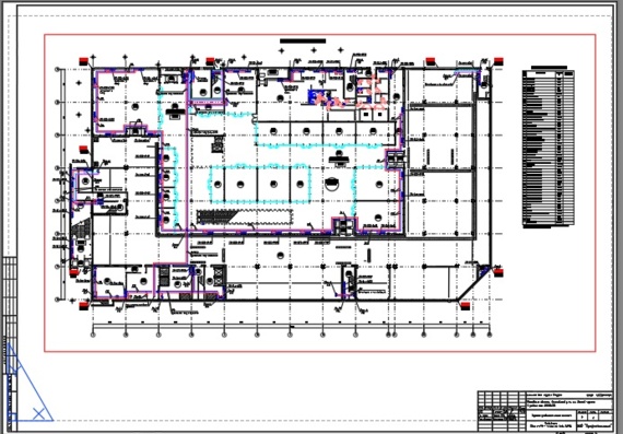 Heating plan of the 1st floor of the mall